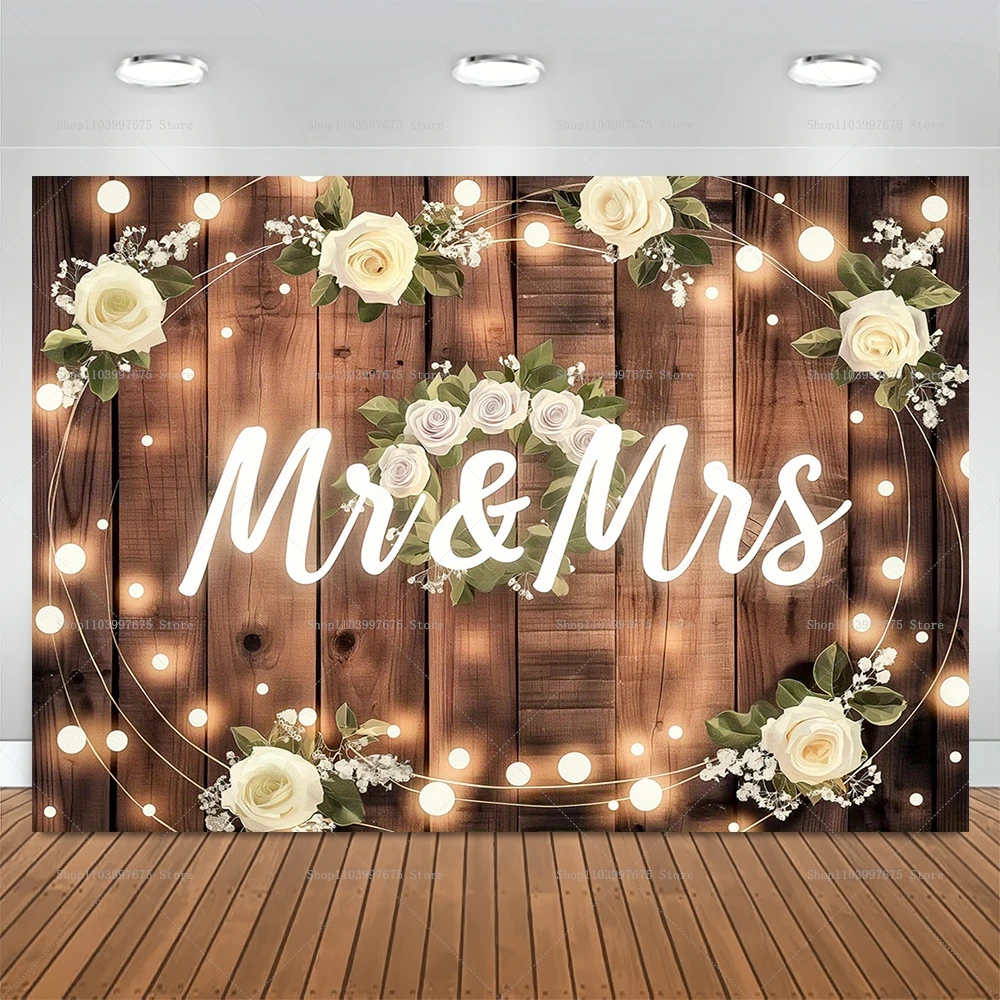 Fondo de madera rústico Mr & Mrs, boda, despedida de soltera, despedida de soltera, decoración, fondo de fotografía, accesorios para fotomatón