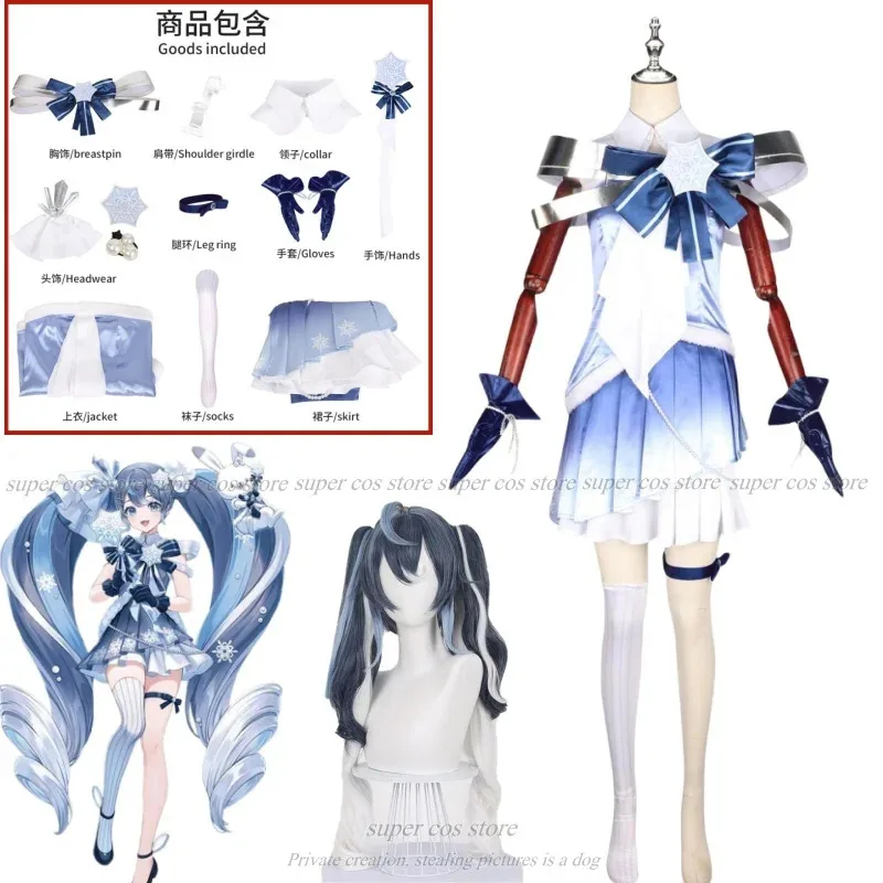 qq28LQ2025 Kostum Cosplay Snow Mikuu Miku Lolita Di Musim Dingin Gaun Lucu Wanita Untuk Konvensi Permainan Anime