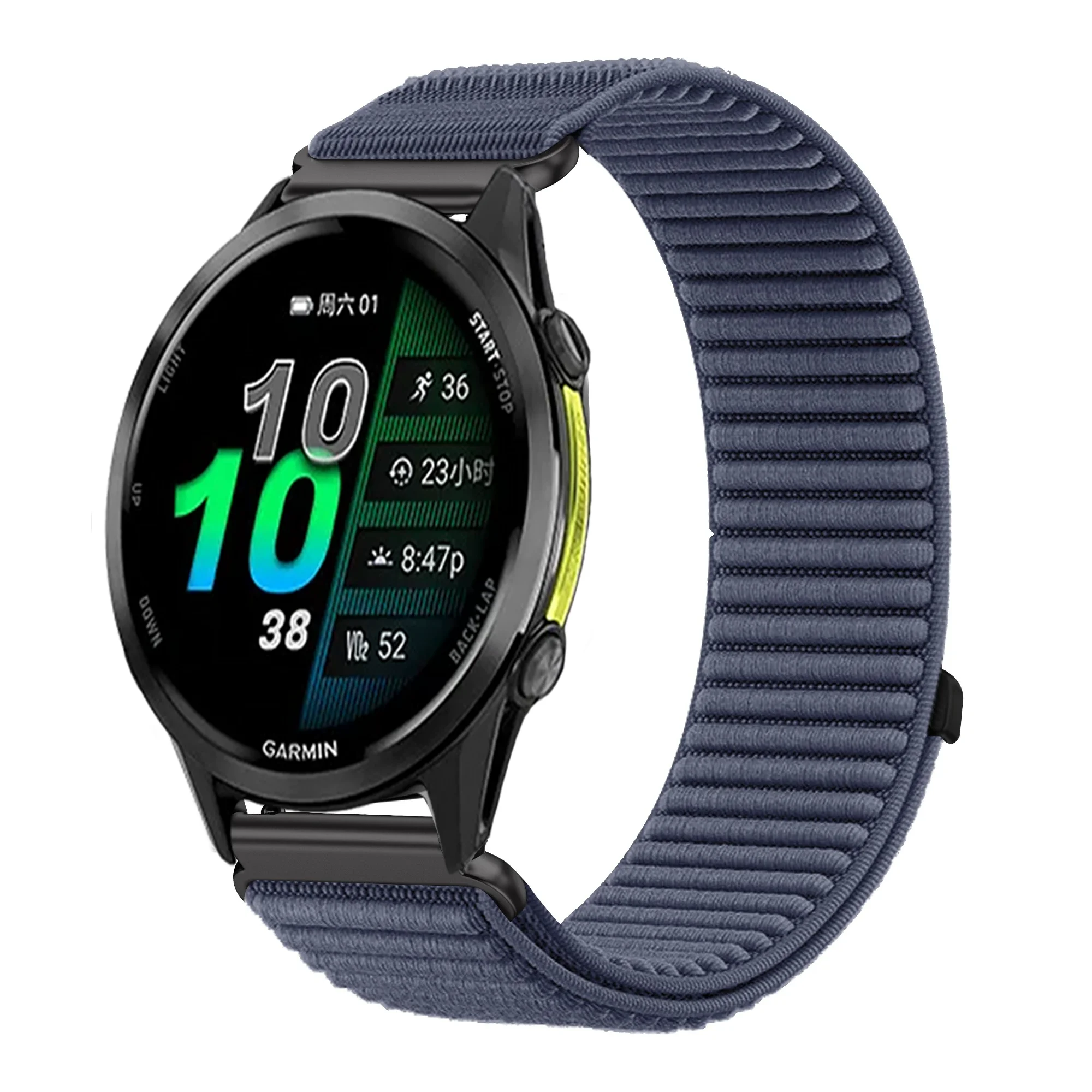 18mm 20mm 22mm Nylonarmband für Garmin Forerunner 970 570 47/42mm 965 265 170 70 165 55 Venu 4 45/41mm Armband Garmin Active 6 5 – Detail 14