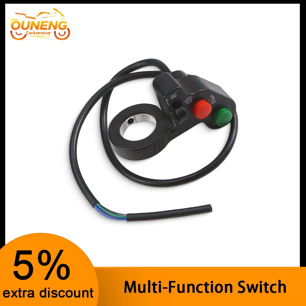 Motorcycle Handlebar Switches Electric Bicycle Scooter Horn Turn Signal On Off Buttons Light Switches Motorcycle Parts
