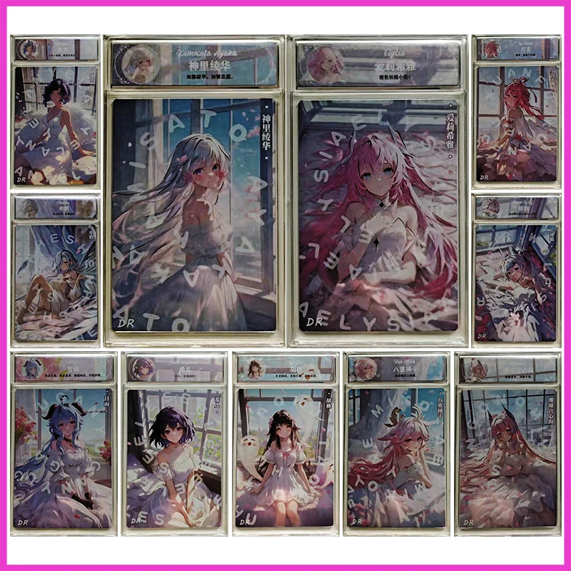 

Аниме История богини Редкий размер A6 DR Коллекционная карта Yelan Shenhe Kamisato Ayaka Fu Xuan Elysia Hu Tao Игрушка для мальчика Подарок на день рождения