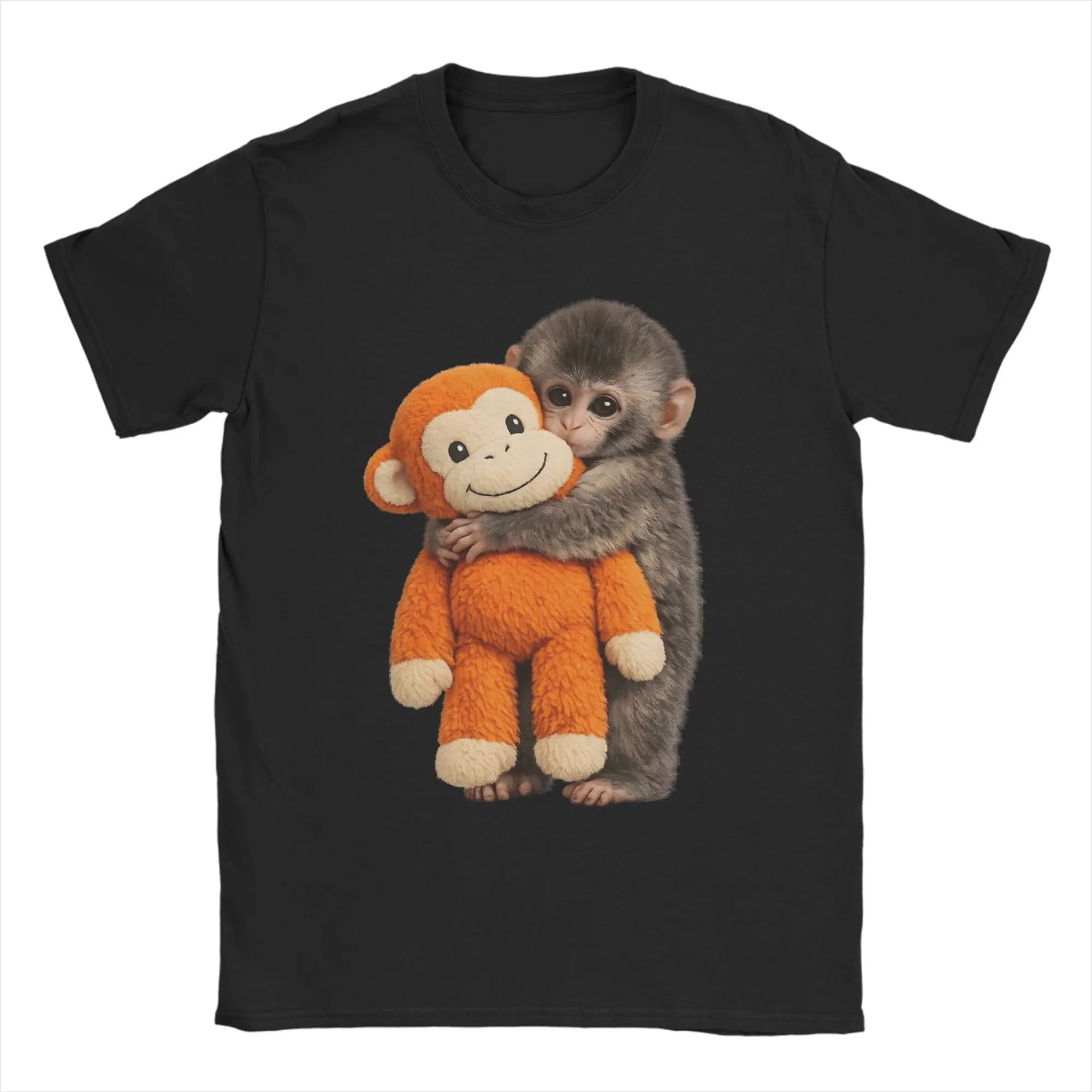 Punch Japanese Monkey Friendship T Shirts Men Pure Cotton Vintage T-Shirt Round Neck  Tees Short Sleeve Clothes Printed