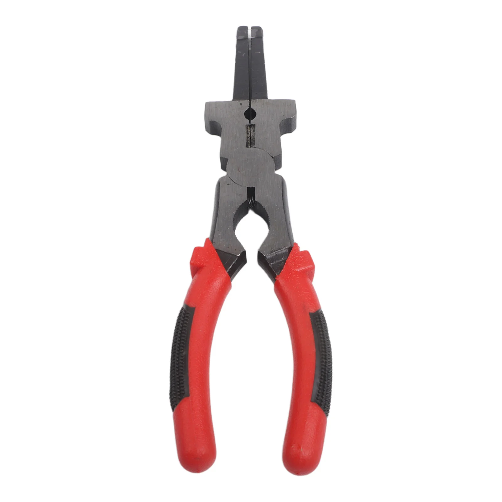 Red Welding Tool Multi-Function Pliers Built-in Wire Cutter High Carbon Steel Construction Handle Width 115mm Welding Operations
