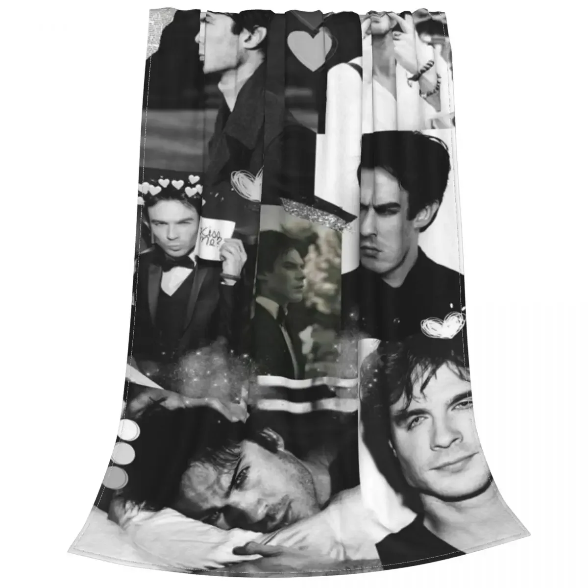 Salvatore The Vampire Diaries Plaid Blankets Sofa Cover Fleece Winter Throw Blanket for Bed Souch Bedding Throws #4