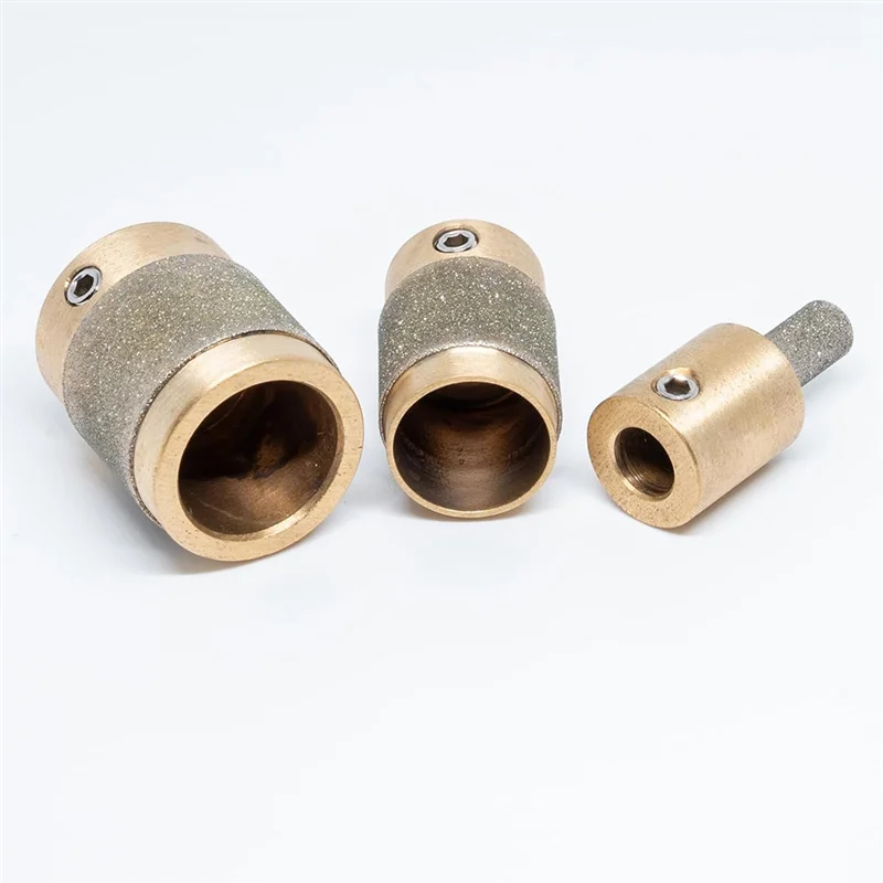 BAAG-1 3/4 1/4 дюйма витражная алмазная шлифовальная машина, инструменты, 3 размера, латунный сердечник, витражные шлифовальные биты, прочные