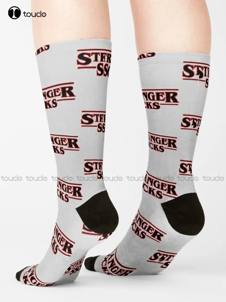 Stranger Socks Black & Red Strange-Things Socks Yellow Socks Street Skateboard Socks Christmas New Year Gift Unisex Adult