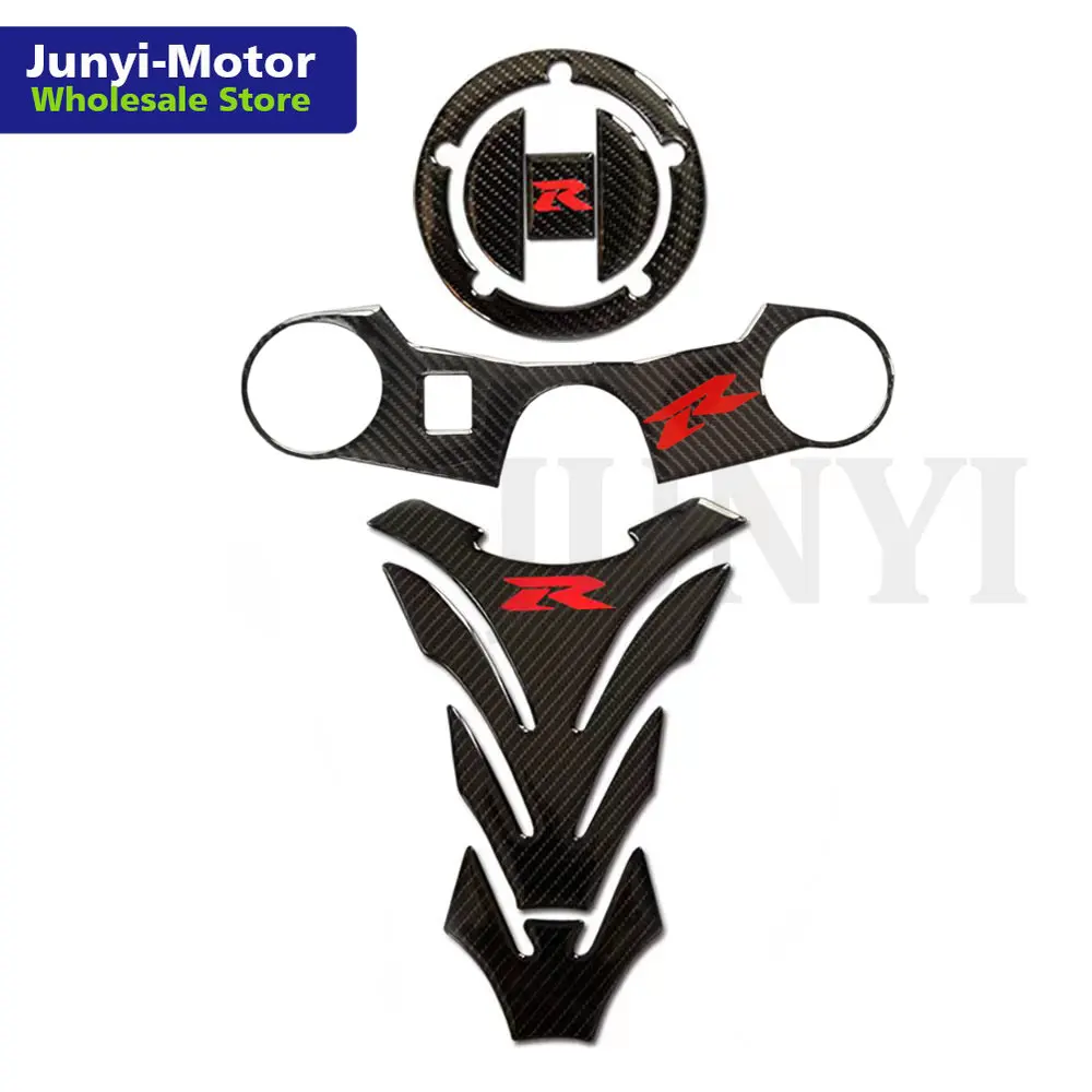 For Suzuki GSX-R GSXR 1000 2005-2006 K5 Tank Pad Cover Sticker Carbon Fiber Triple Top Clamp Decal Racing Motorcycle Decoration