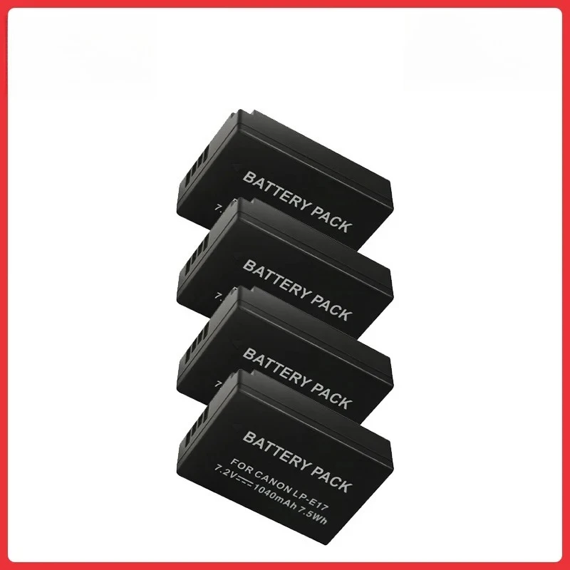 

4Pcs LPE17 LP E17 LP-E17 Battery For Canon EOS 200D M3 M6 750D 760D T6i T6s 800D 8000D Kiss X8i Cameras
