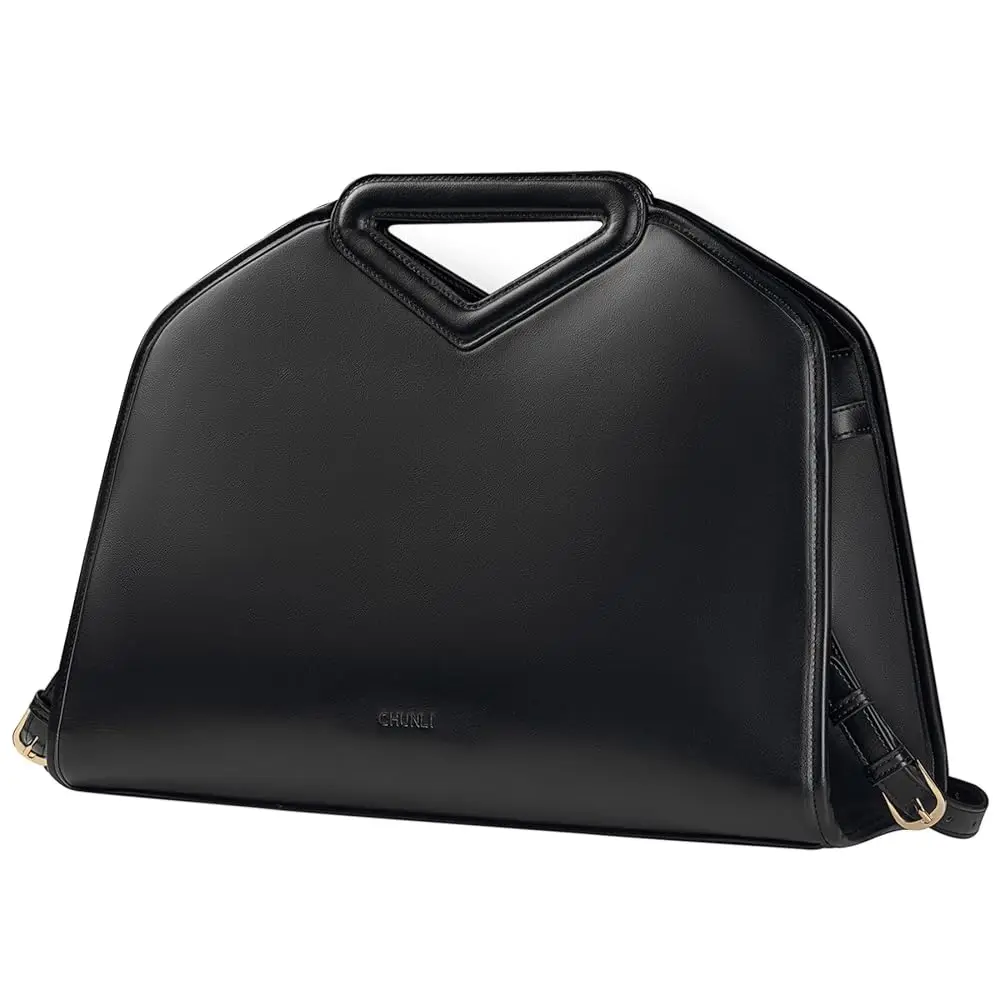 

Сумка для ноутбука 16 дюймов для женщин, водонепроницаемая сумка-тоут для работы и бизнеса, портфель из искусственной кожи, сумочка-портфель