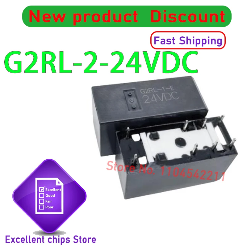 10PCS/Lot G2RL-2-12VDC G2RL-2-24VDC G2RL-2-5VDC G2RL-2-48VDC DIP-8 New Original Electromagnetic Power Relay G2RL-2-DC24V