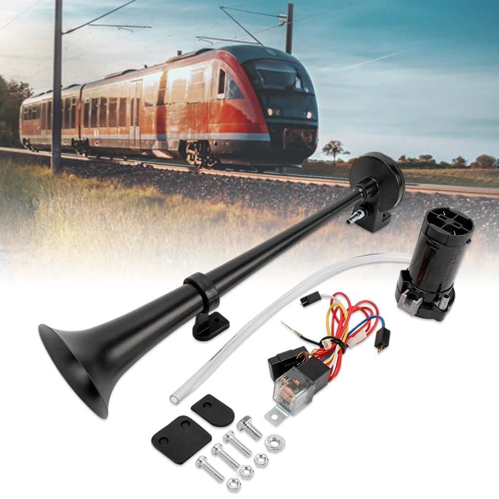 

12V Car Horn Kit Super Loud Trumpet Air Horn for SUV Truck Boat Train Universal Vehicle Upgrade