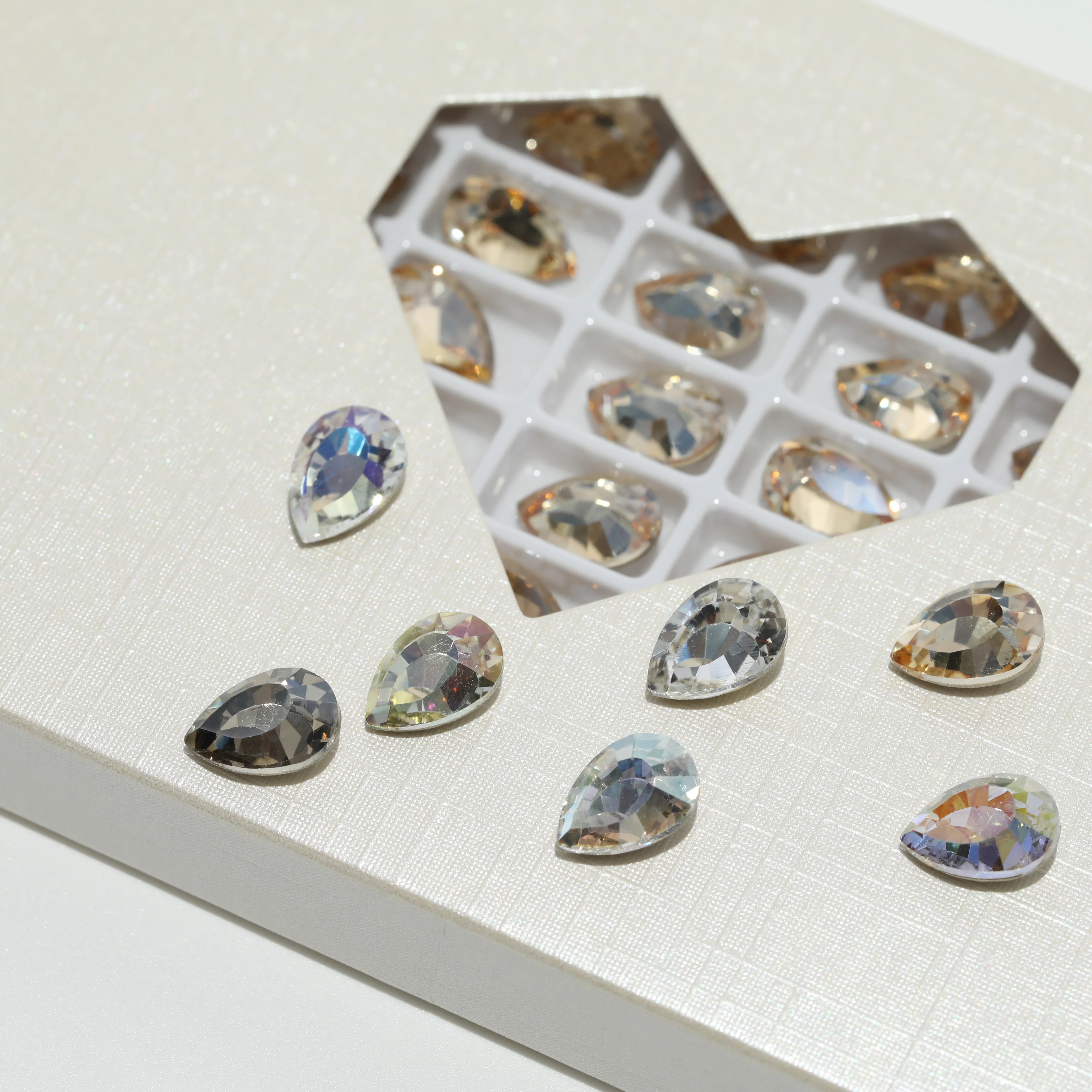 GRST Glänzende Kristallsteine DV4060 Drop Fancy Stones Premium Dream Mirror Serie Strasssteine DIY-Zubehör für Nagelkunst, Hochzeitskleider, Taschen – Detail 4