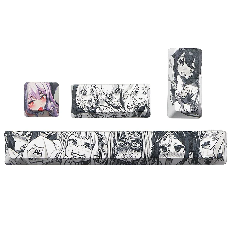 Japanese Anime Animation Cartoon PBT Keycaps 6.25U Spacebar ESC Enter 4 Keys OEM Profile Sublimation For Mechanical Keyboard PC