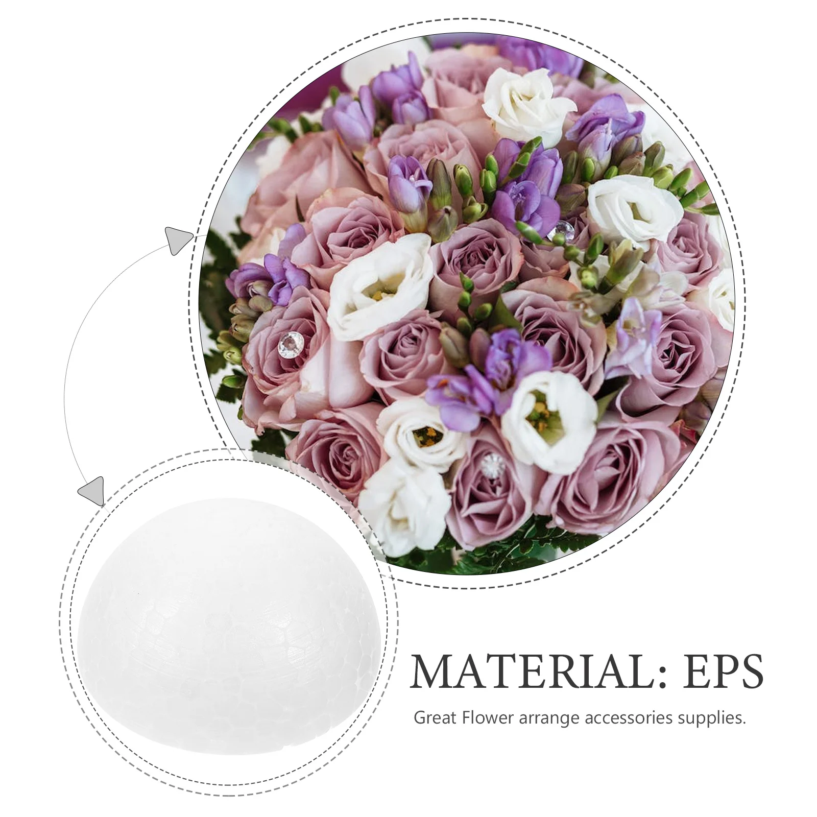 

100 pcs 5Cm Half Balls White Craft Material For Diy Painting Christmas Ornament Children Art Project Supplies Polystyrene Balls