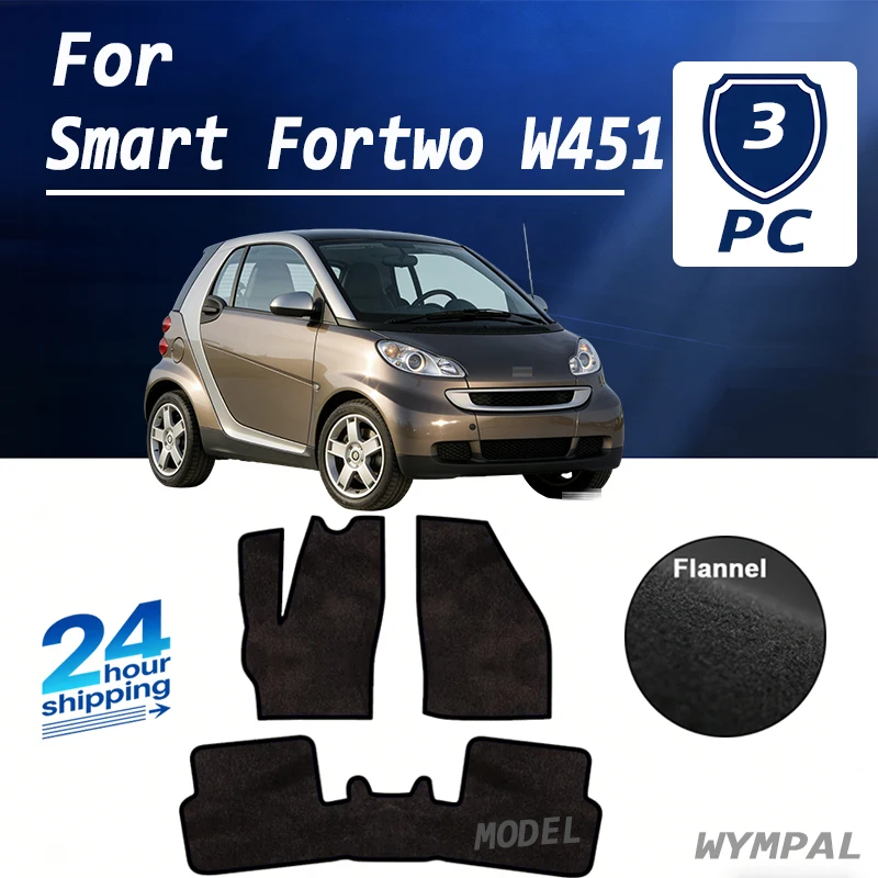 

Flannel For Smart Fortwo W451 2007~2013 2009 2010 2011 Car Floor Mats Rugs Panel Footpads Carpet Cover Cape Foot Pad Sticker pad