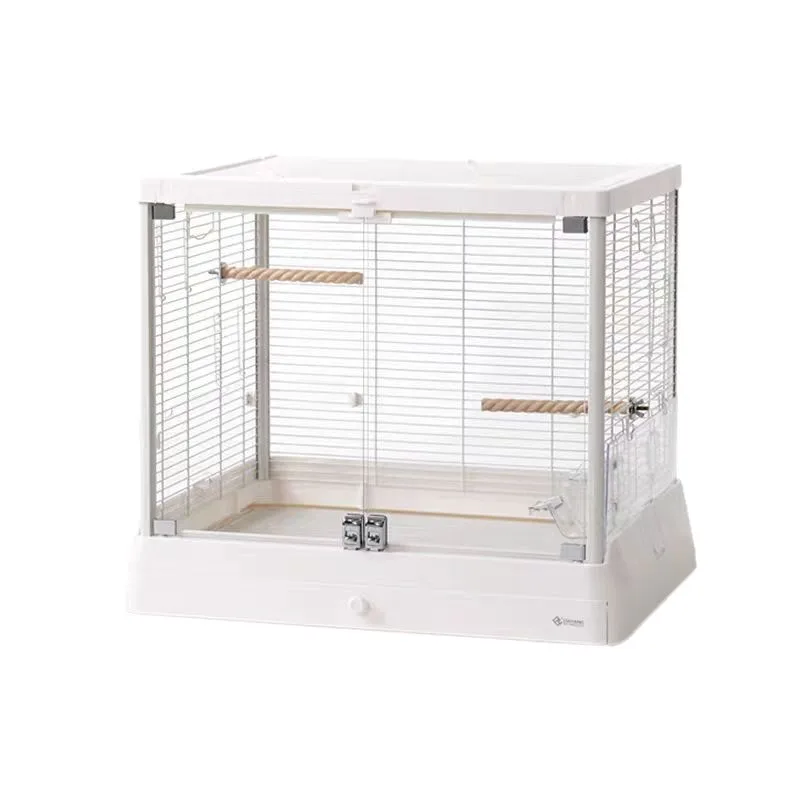 Plus-sized Panoramic Iron Bird Cage Ornamental High Household Parrot Skin Peony Foldable Simple Solid Box