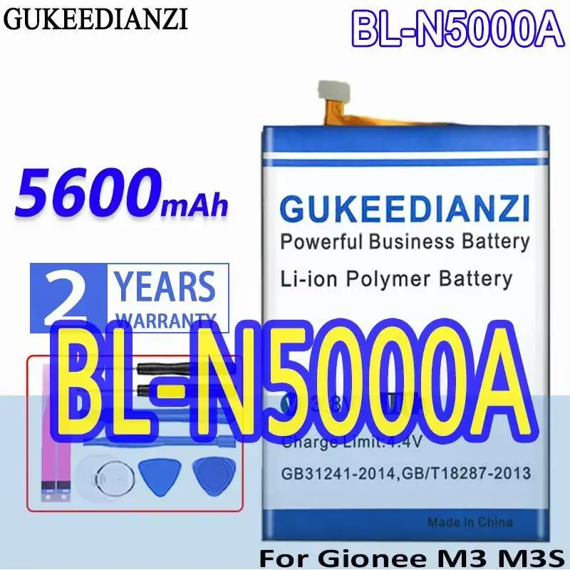 

Долговечный аккумулятор мобильного телефона 5600 мАч BL-N5000A для Gionee M3 M3S M4 Marathon
