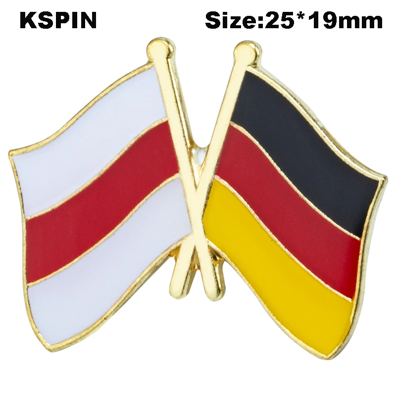 Germany & Belarus Friendship  Flag Badge Brooch Natinal Lapel Pins Flag Lapel Pins Country Flag Badge  XY1279