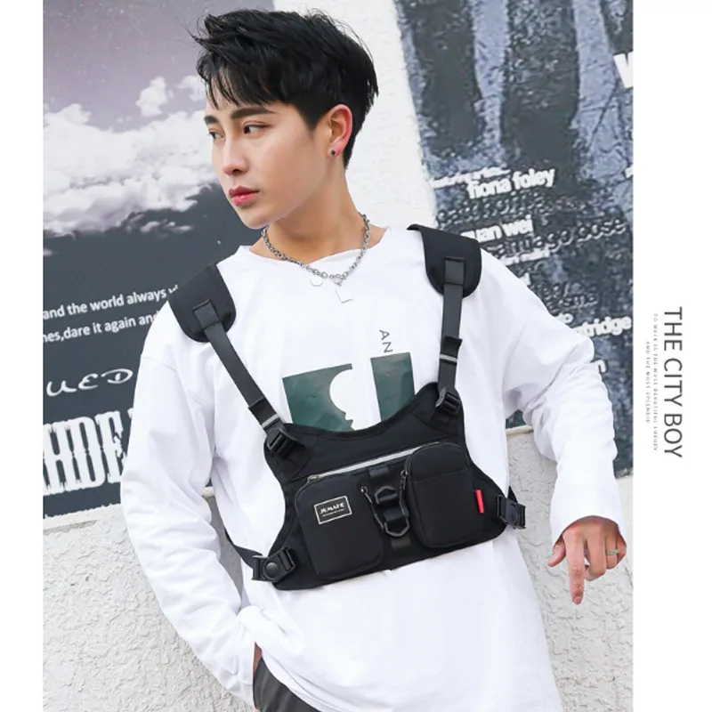 Multi-function Chest Bags Men Women Oxford Cloth Vest Hip-Hop Street Belt Pouch