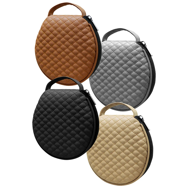 JFBONIN Premium PU Leather Lambskin CD Bag Portable Car Disc Storage Organizer