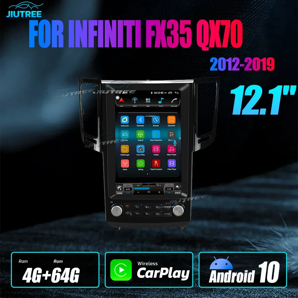 

For Infiniti FX FX25 FX35 FX37 2009-2013 Qx70 2013-2019 Car Smart Multimedia Player GPS Navigation Radio Android 11 Carplay 4G