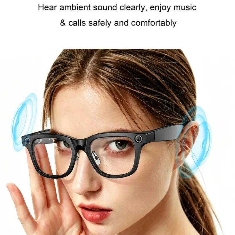 High Definition 2000w Shooting AI Intelligent Glasses With Camera AI Translation Recording WIFI Anti Shake Camera Glasses New