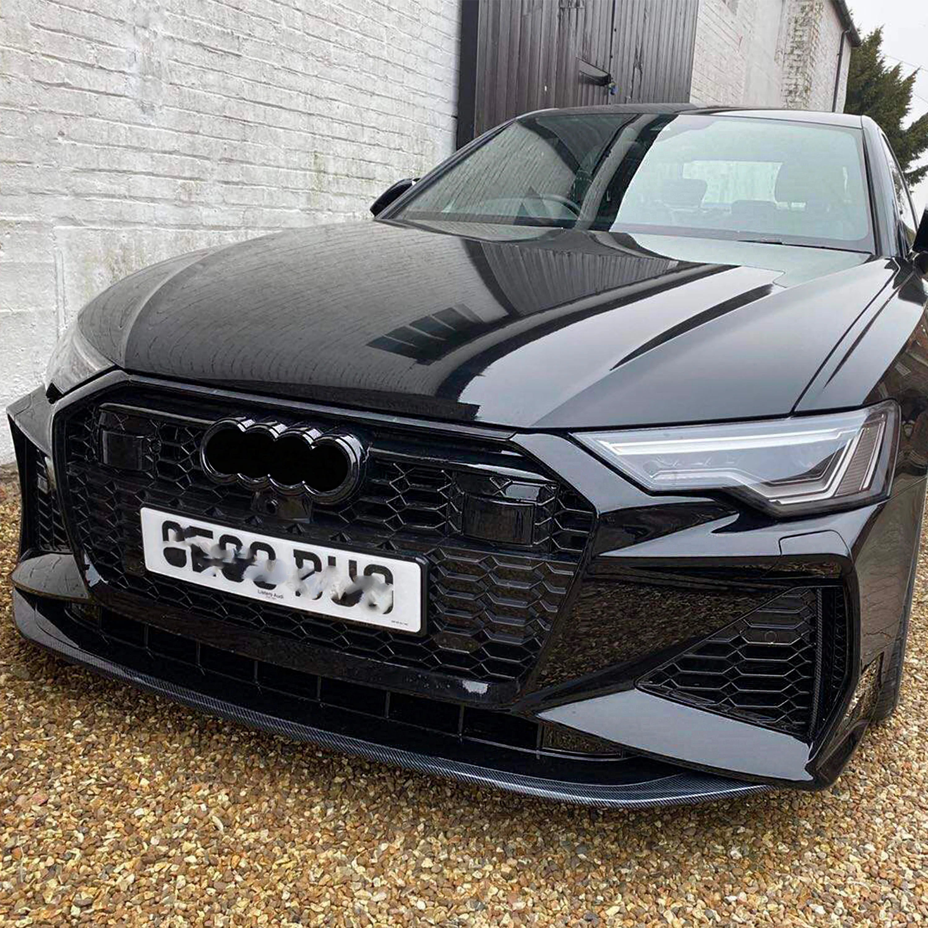 

High quality Auto body kit for audis A6 C8 upgrade to RS6 1:1 Front bumper with Honeycomb grille PP material 2019-2020