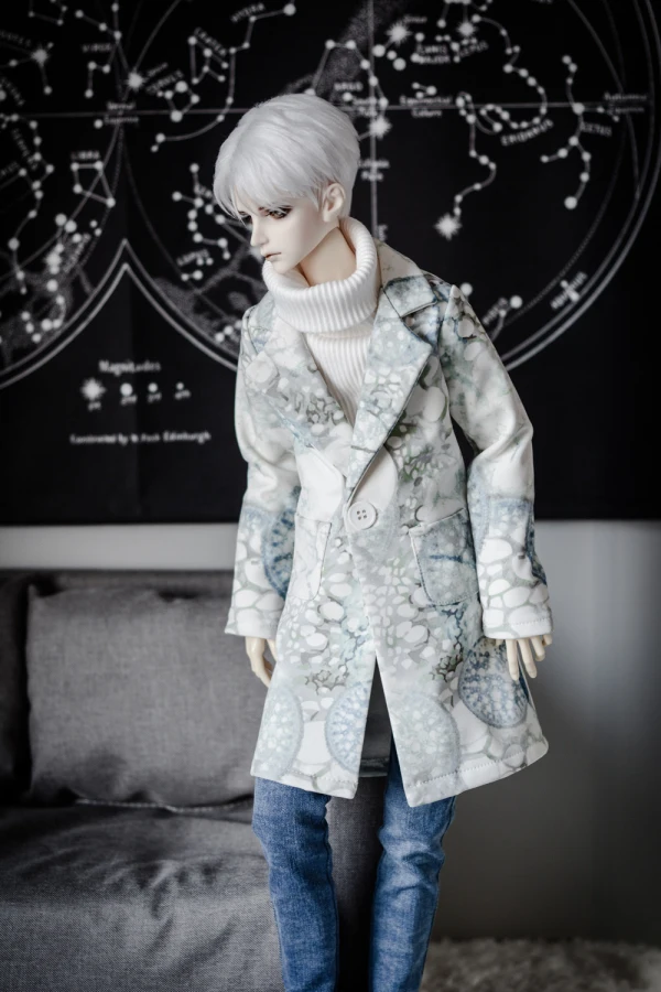 BJD Doll Clothes Doll Coat Green White Spot Coat Tops For 1/3 BJD SD DD SD10 SD13 SD17 POPO68 Uncle SSDF Doll Accessories