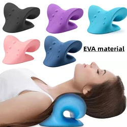 Almohada para aliviar el dolor Cervical, dispositivo de tracción quiropráctica, relajante para el cuello y los hombros, alineación de la columna vertebral, regalo