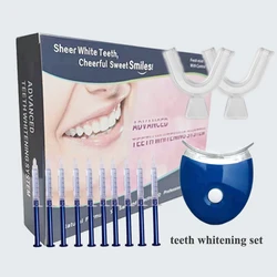 Kit clareamento dental profissional, branqueador de dentes sistema de branqueamento dentário com peróxido, gel oral, equipamento brilhante para