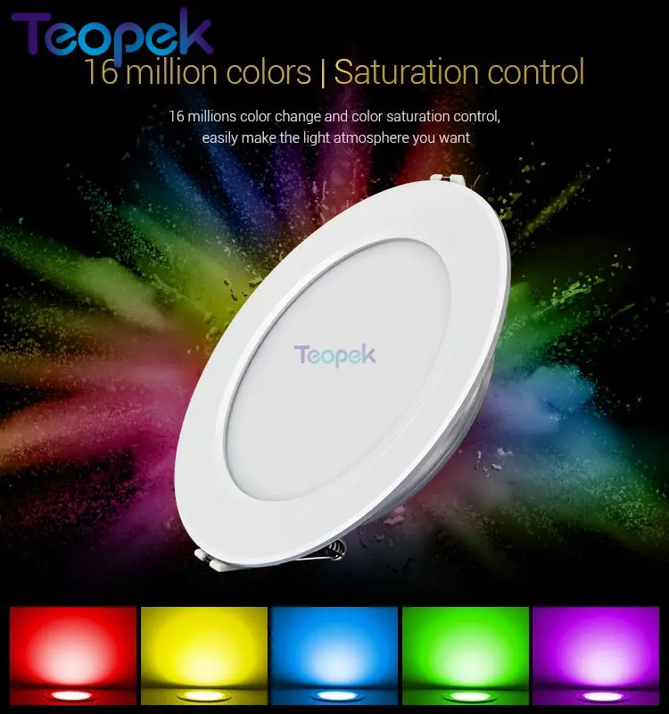 MiBoxer FUT061 9W RGB + CCT LED Downlight AC110-220V Dimmable Recessed Downlight Support 2.4HG Remote/ WiFi APP Control