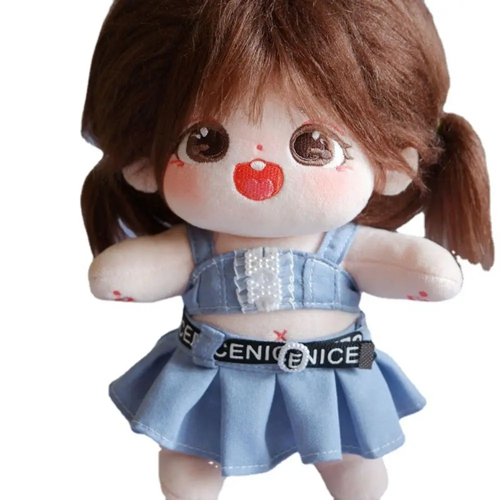 T-shirt 15/20cm Cotton Doll Clothes Lolita Dress DIY Clothing Idol Doll Clothes Dress Up Princess Skirt Plush Toy Clothes Kids