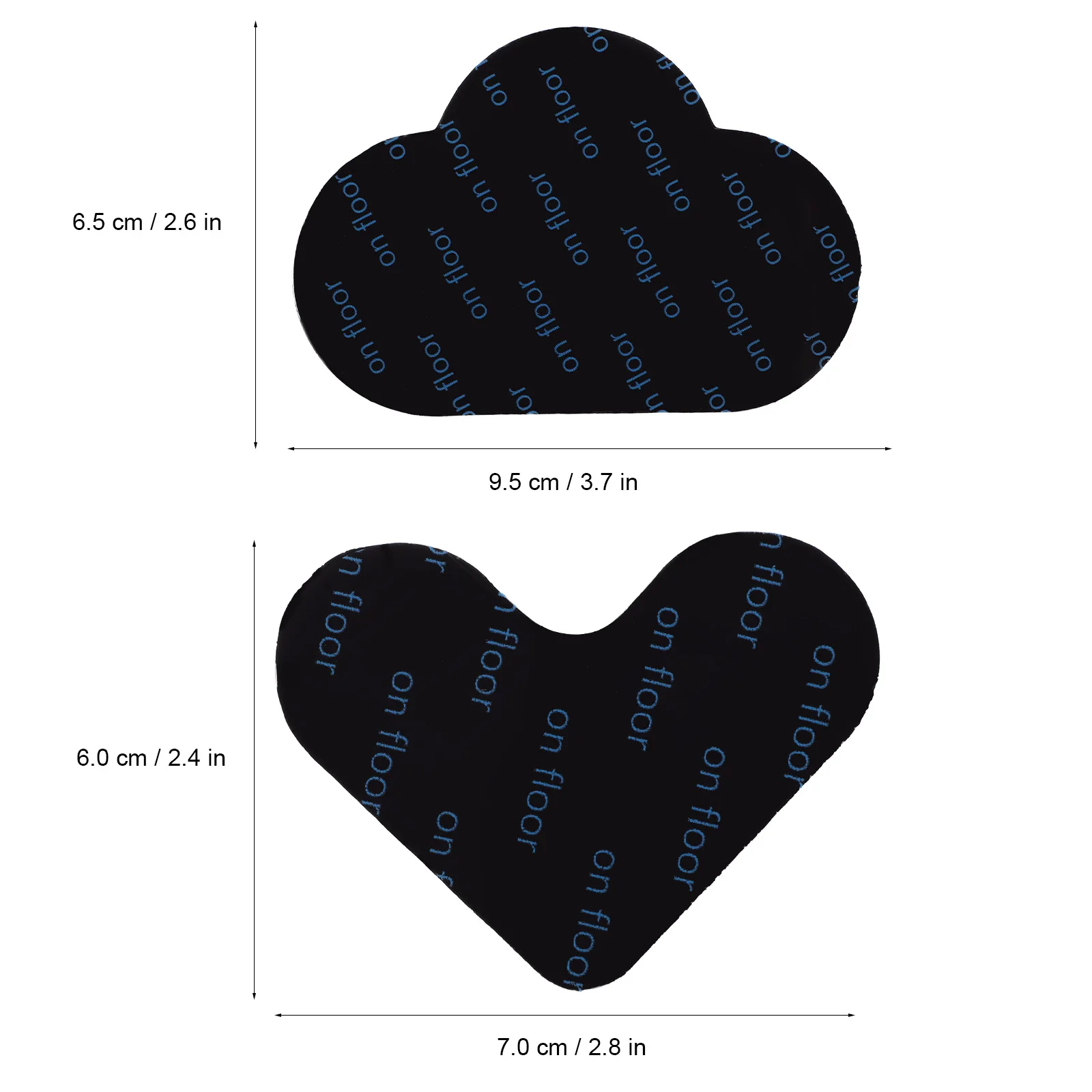 

16 Pcs Rug Stickers Non Slip Back Pu Pads for Hardwood Floors Washable Reusable Cloud Heart Shapes