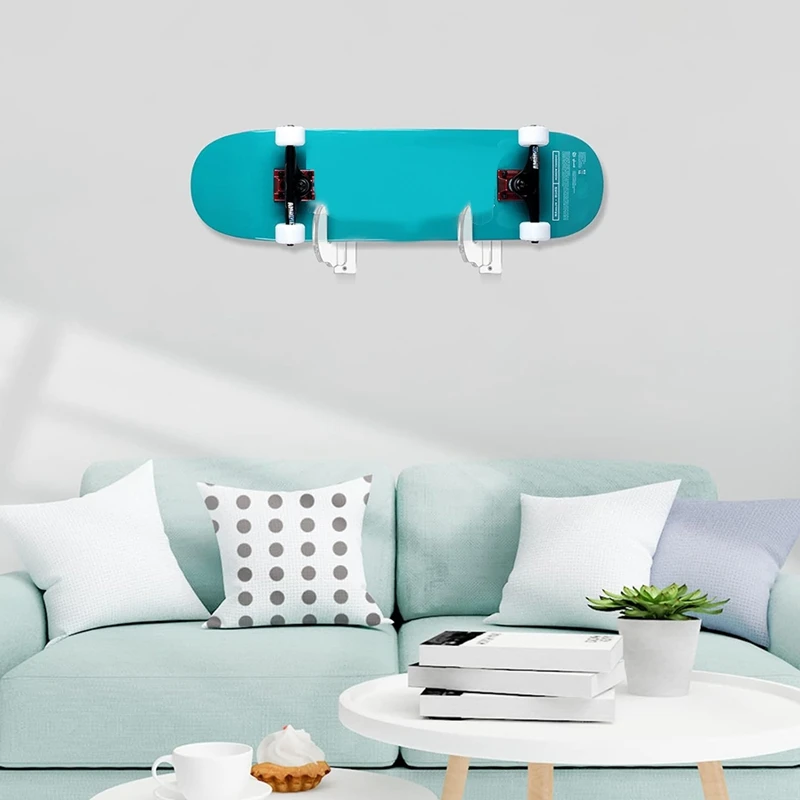 Skateboard Display Rack Houder Snowboard Wall Rack Hanger Skateboard Muurbeugel Zwart Eenvoudig Te Installeren Eenvoudig Te Gebruiken