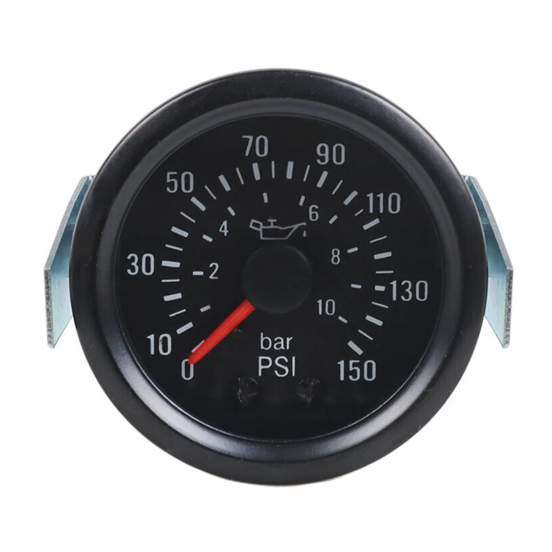 2'' 52mm Mechanical Pointer Car Oil Pressure Gauge Meter 0-10Bar/0-150Psi with Sensor 1/8NPT 12V Universal