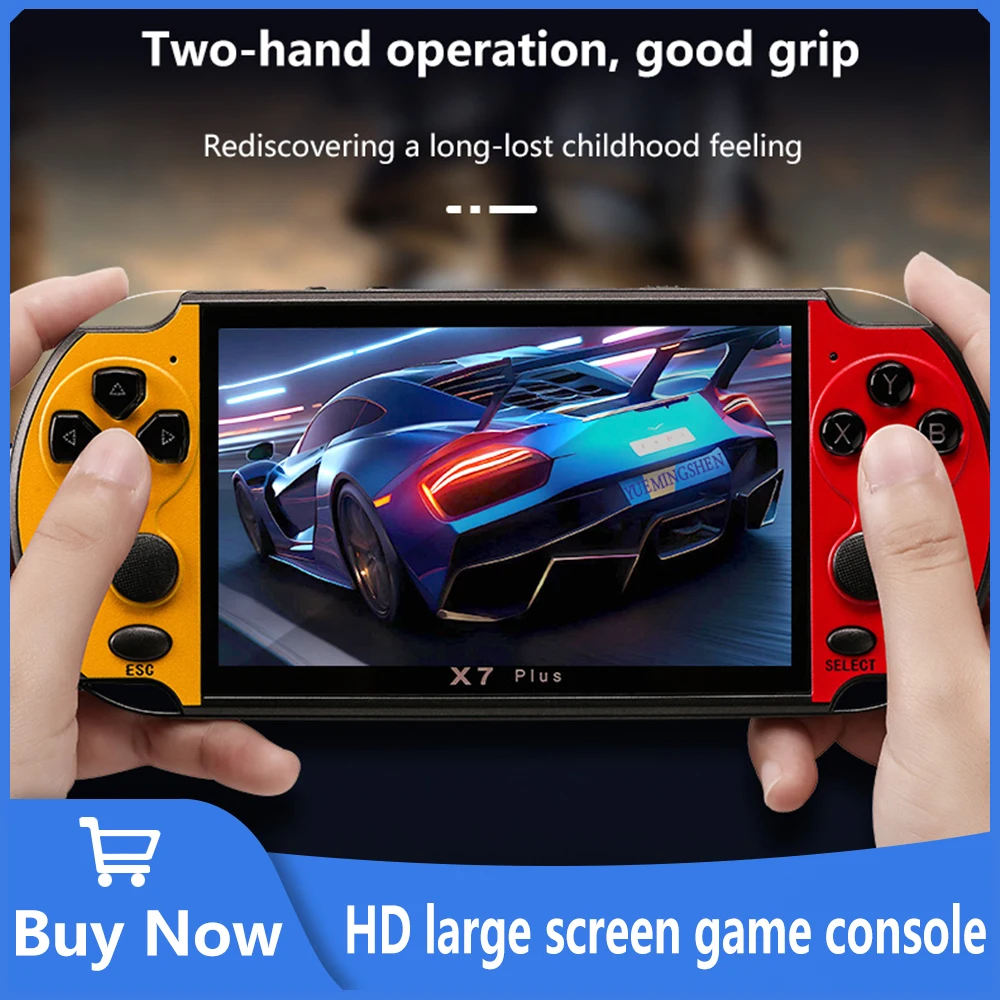 

X7 Plus Gaming Handheld Game Console Built-in Classic Games Portable Mini Video Player 5.1 Inch IPS Screen 6800 Classic Games