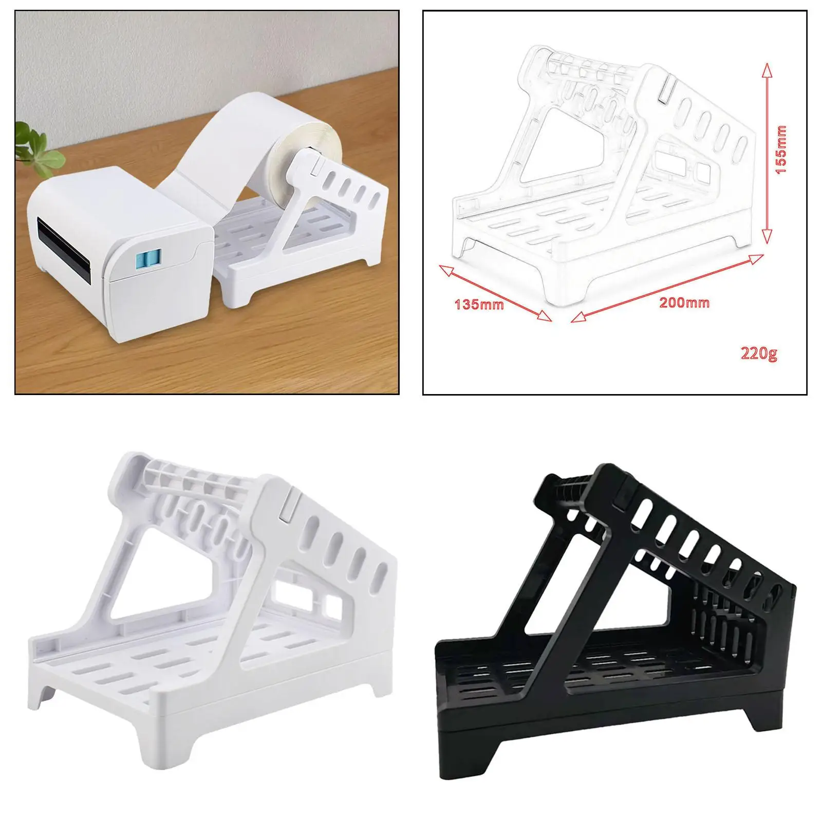 Thermal Label Holder Compact Desktop Printer Accessory Label Basket for Rolls and Fanfold Labels Factory Home Retail Supermarket