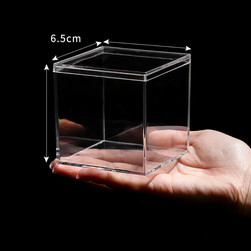 12 Pcs Display Box Storage Boxes Packaging for Small Business Clear Gift Showcase Cabinet