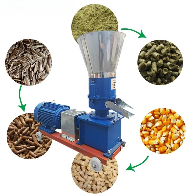 Machinery Cheap Farm Equipment Fish Feed Processing Machines Price 40-100kg/h Small Household Poultry Chicken Feed