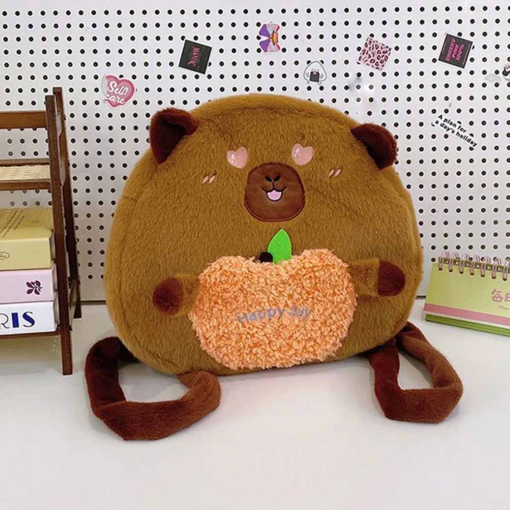 حقيبة مدرسية محشوة كابيابرا حقيبة ظهر كابيابرا ناعمة حقيبة كرتونية لطيفة وخفيفة الوزن للطلاب