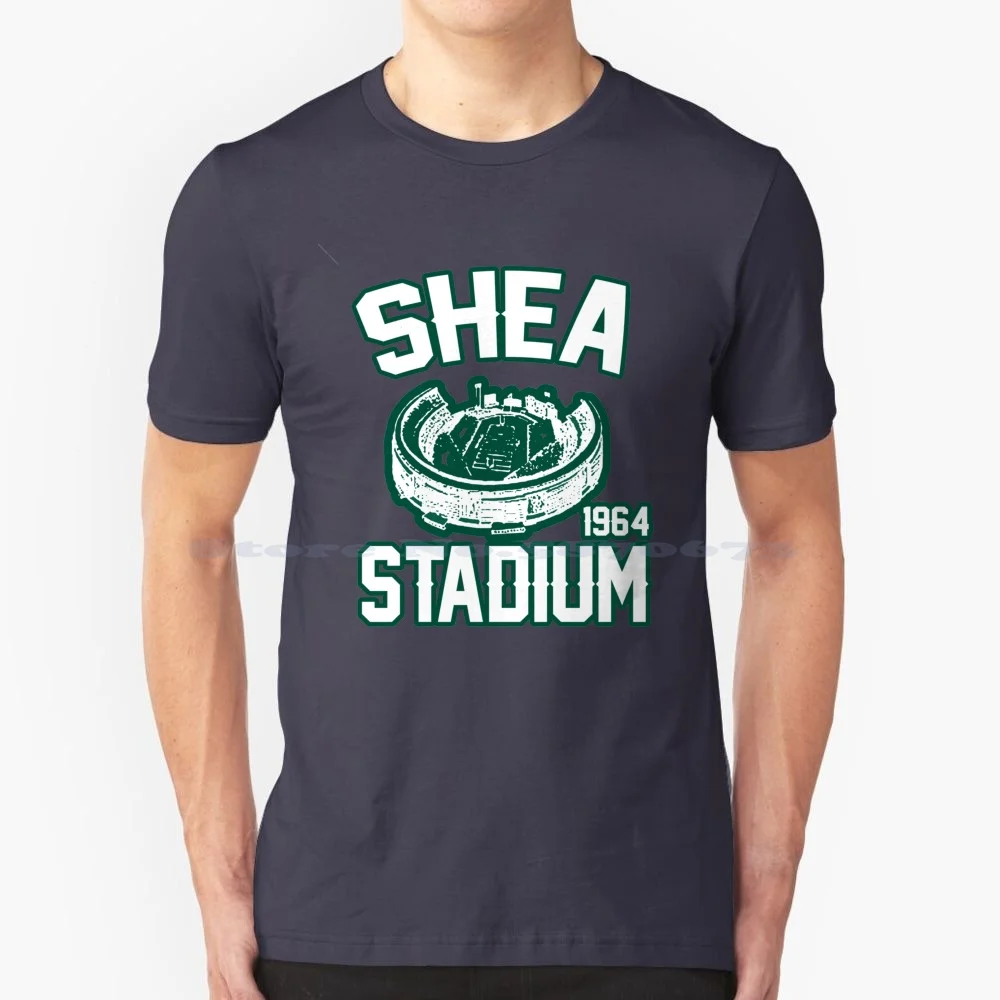 The Shea Stadium Shirt T Shirt 100% Cotton Tee Joe Namath Christmas Shea The Stadium Meadowlands Curtis Martin New York