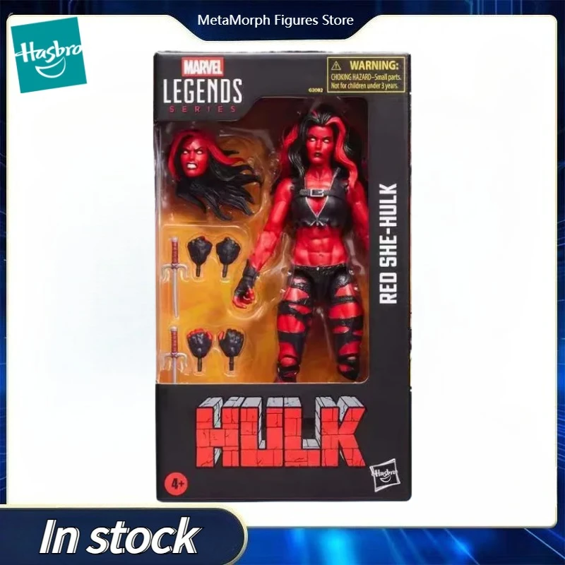 

Original Hasbro Marvel Legends Series RED SHE-HULK Anime Figure Toy Collection Model