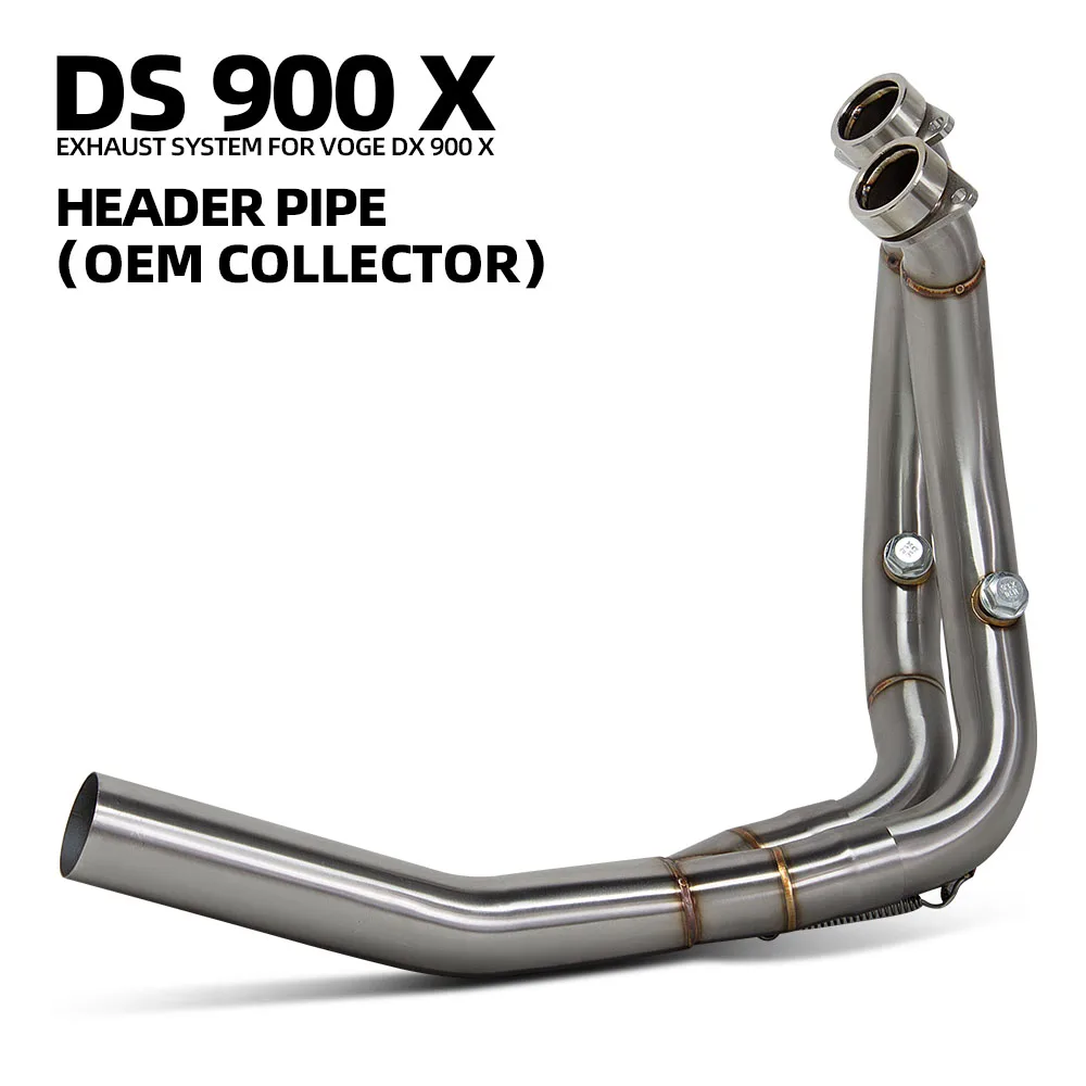 

For VOGE DS900X 900DS DSX900 2024-2026 Motorcycle Exhaust Modify Manifold Stainless Front Link Pipe Compatible Original Muffler