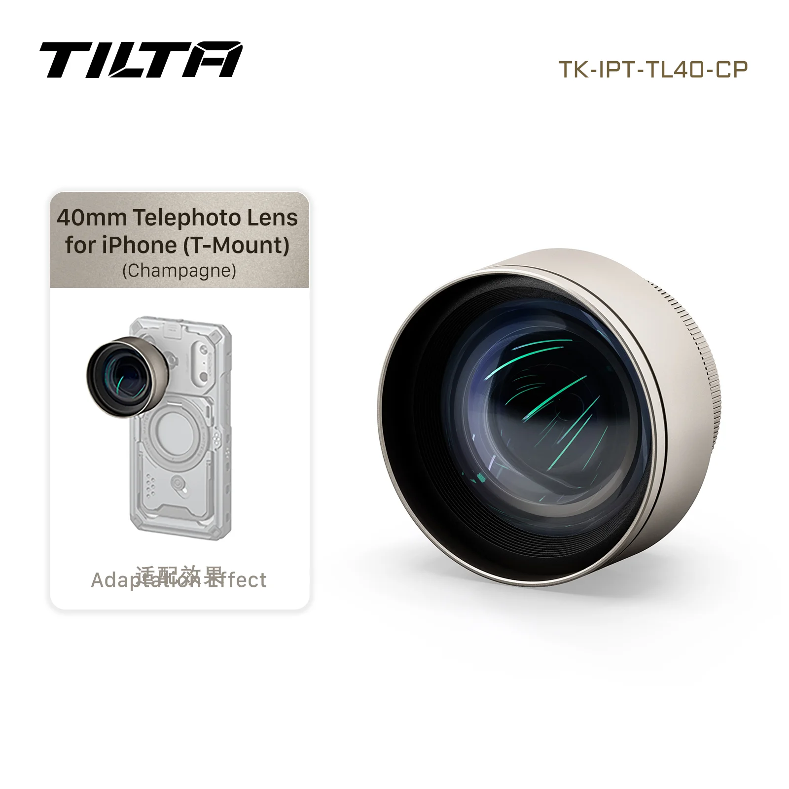 TILTA Khronos Fisheye-lens 16 mm groothoeklens Micro 10x macrolens Telelens Cameralens T-Mount lenzen voor iPhone
