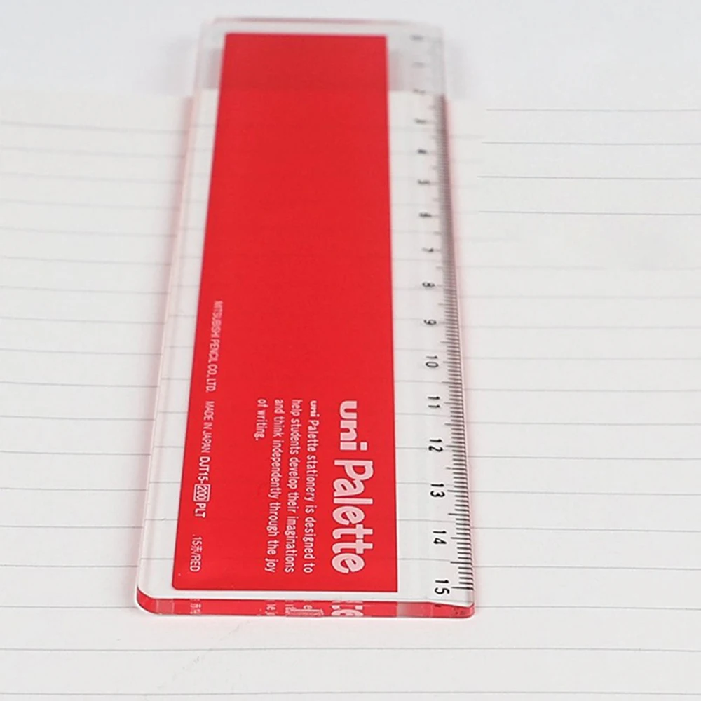 يوني-شفاف لقياس الرسم ، مستلزمات مدرسية يابانية ، كاواي ، لون ، مسطرة 15 ، 7 ، 1: 50 #4