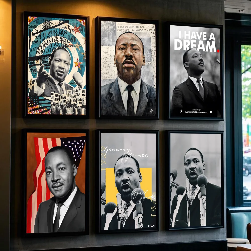 Martin Luther King, Jr Poster HD art sticky wall waterproof home living room bedroom bar aesthetic decoration