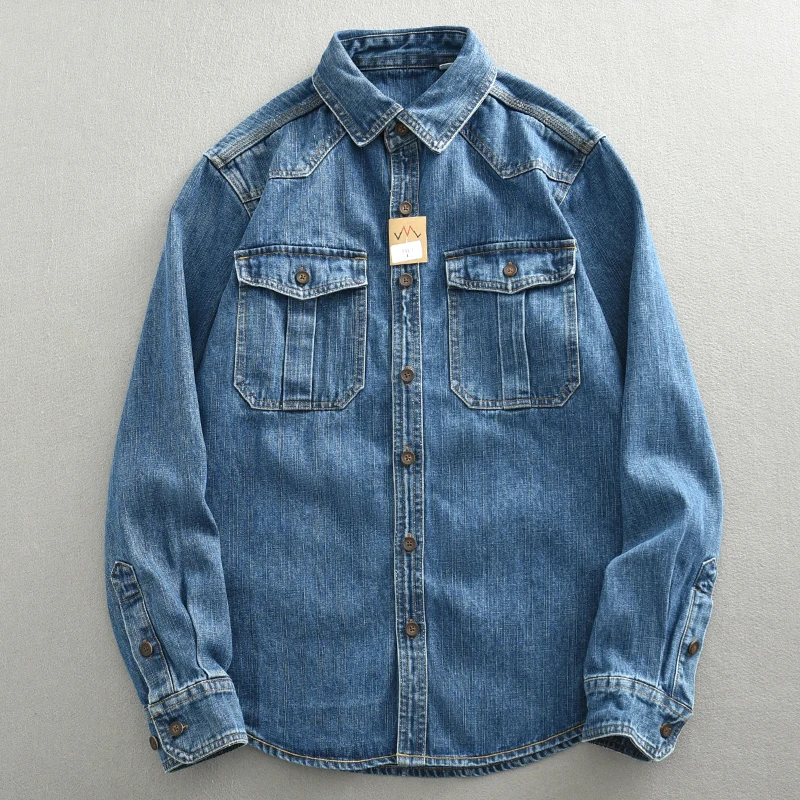 Hochleistungs-Jeans hemd für Jungen mit lockerer Passform und langen Ärmeln – Detail 4
