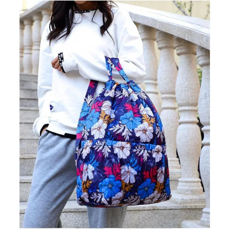 حقيبة ظهر كلاسيكية مطبوعة لصالة الألعاب الرياضية للنساء، جيوب متعددة، حقائب برباط، فصل جاف ورطب، سفر رياضي، Bac #4