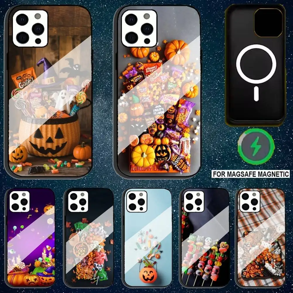 

H-Halloween candy Phone Case For iPhone 17,16,15,14,13,12,11,Pro,Max,Plus,Mini,SE4,E Magnetic Magsafe Wireless Charging