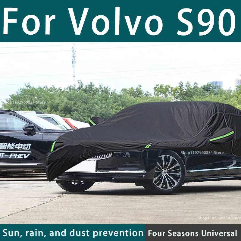 

For Volvo S90 210T Full Car Covers Outdoor Uv Sun Protection Dust Rain Snow Protective Car Cover Auto Black Cover